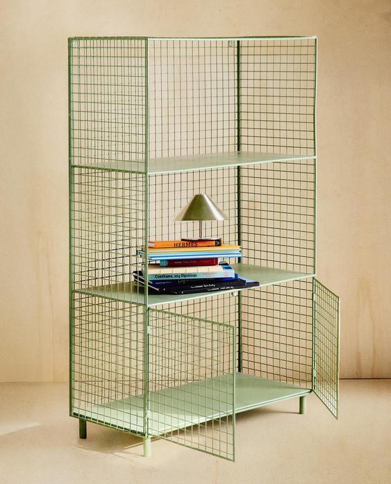 METAL BOOKCASE WITH DOORS