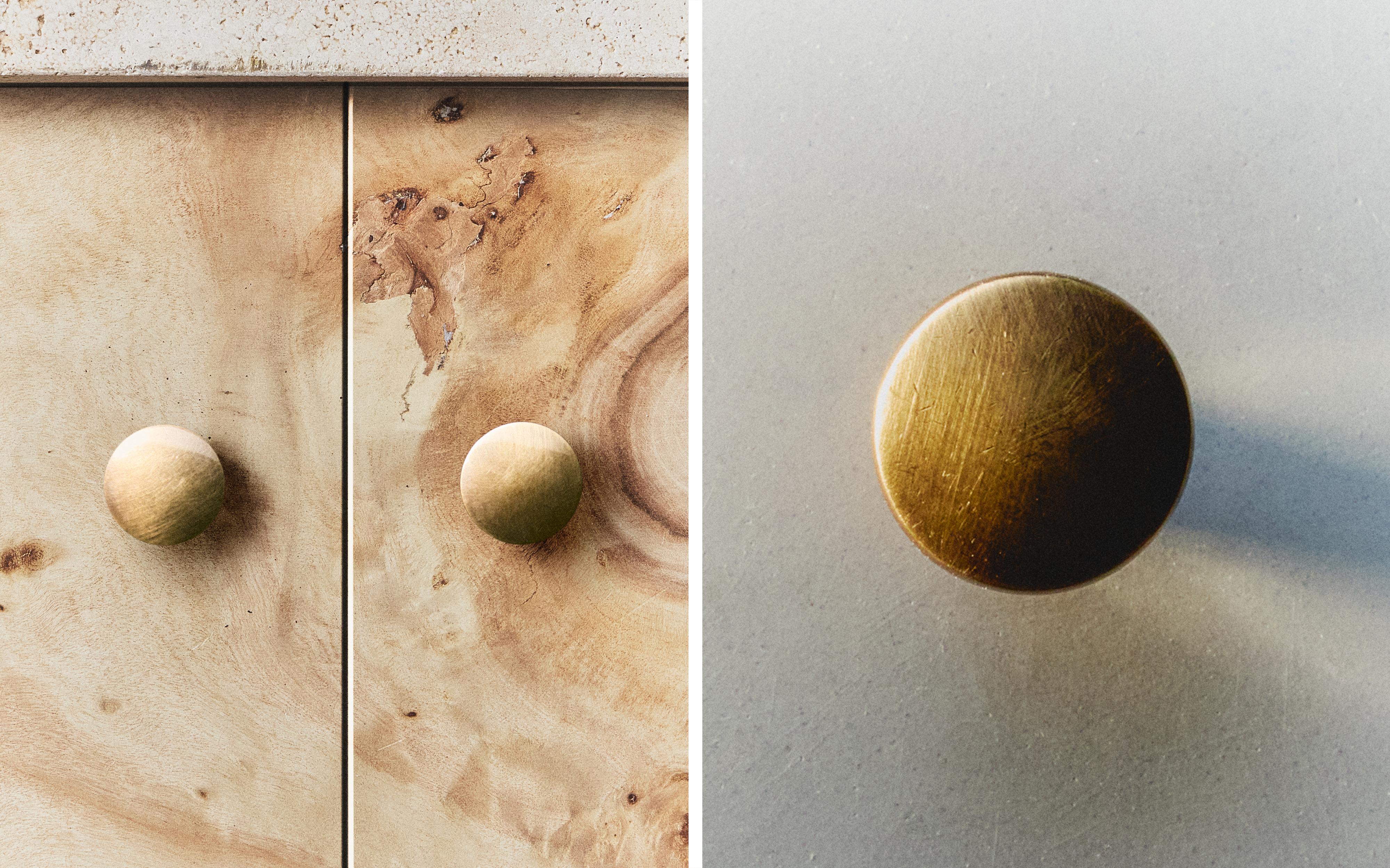 PACK OF ROUND BRASS DOOR KNOBS (PACK OF 2)