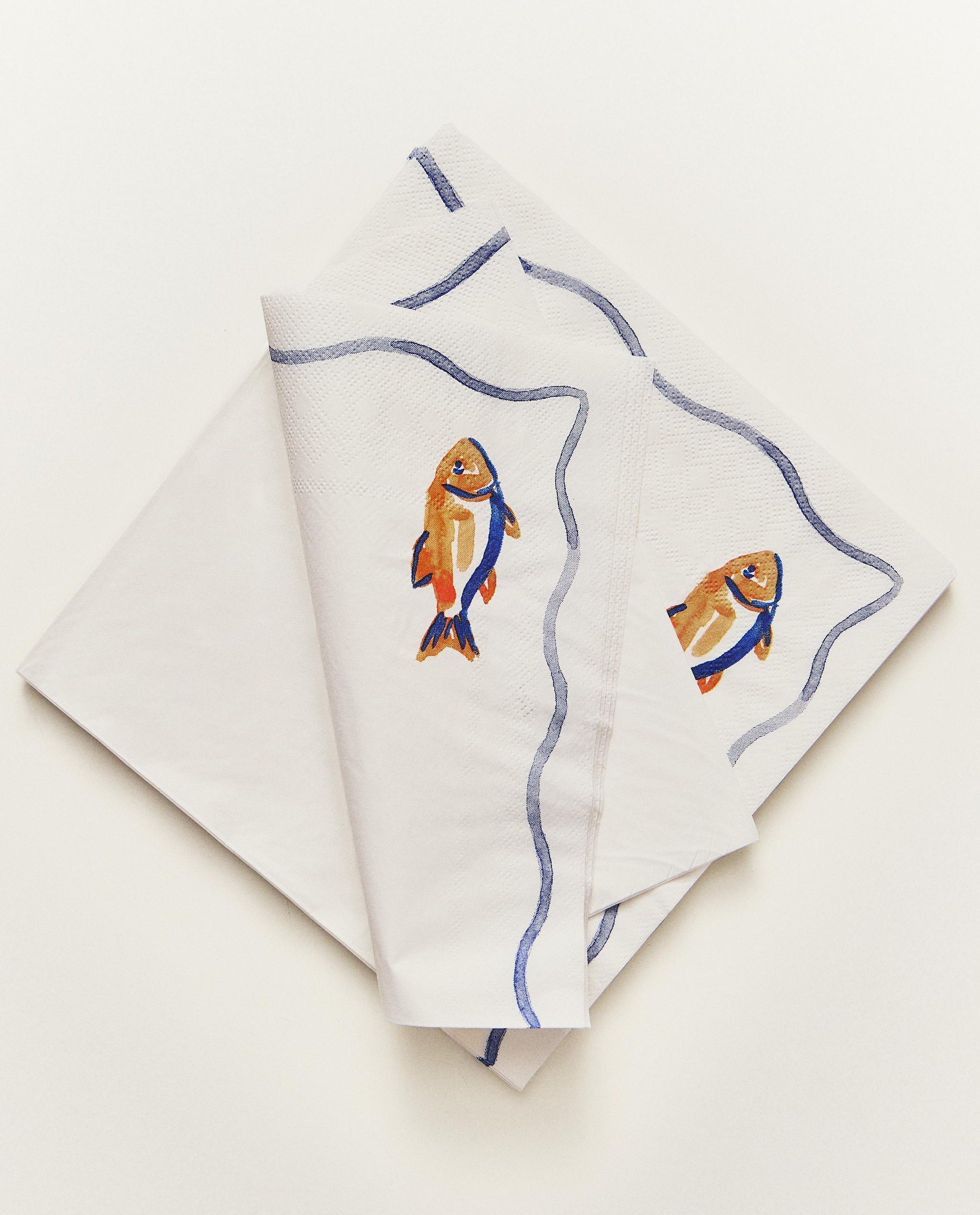 PACK OF FISH PAPER NAPKINS (PACK OF 20) product thumbnail 9