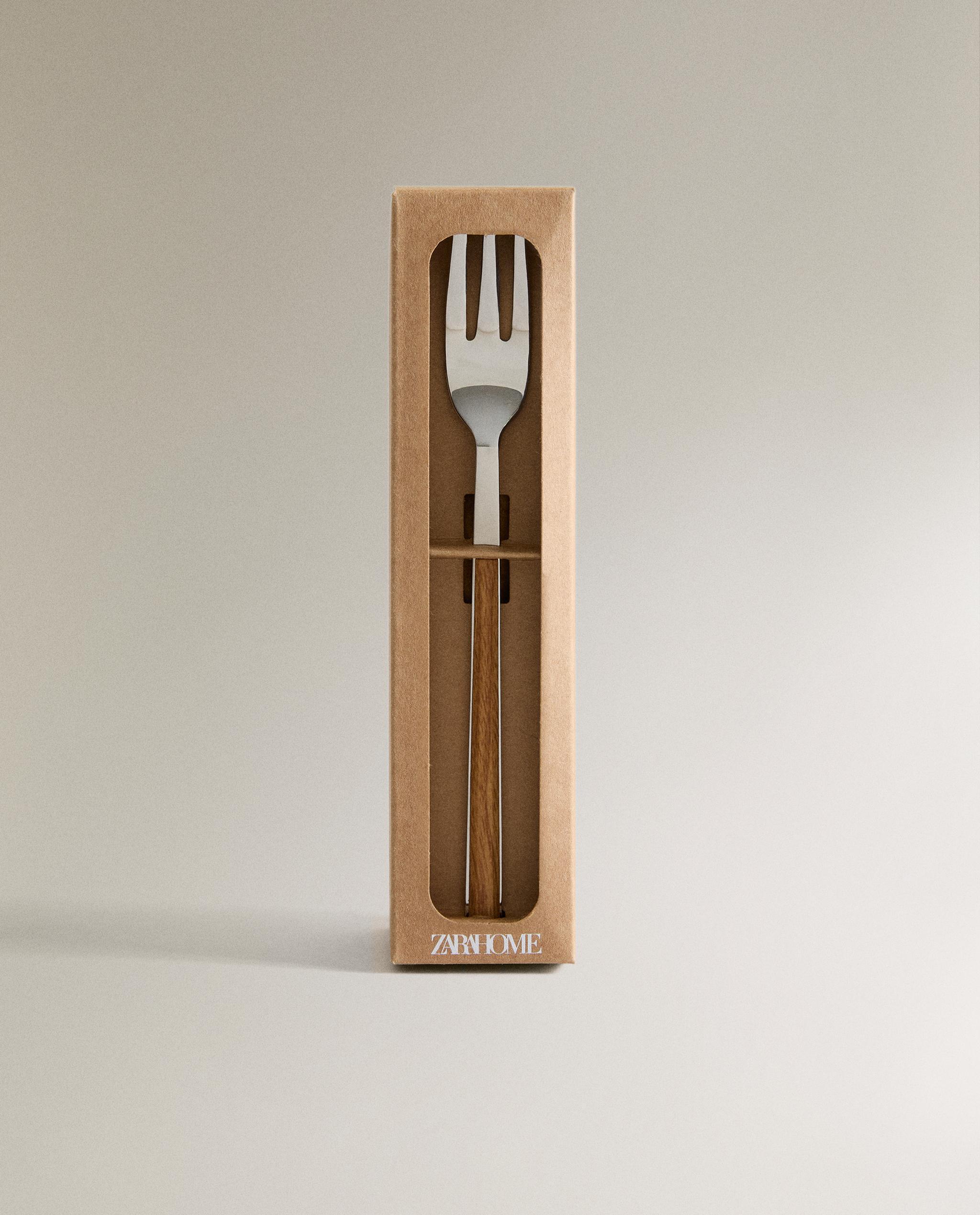PACK OF DESSERT FORKS WITH WOOD-EFFECT HANDLES (PACK OF 4) product thumbnail 10
