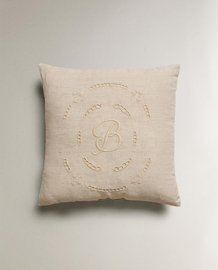 CHILDREN’S EMBROIDERED INITIAL CUSHION