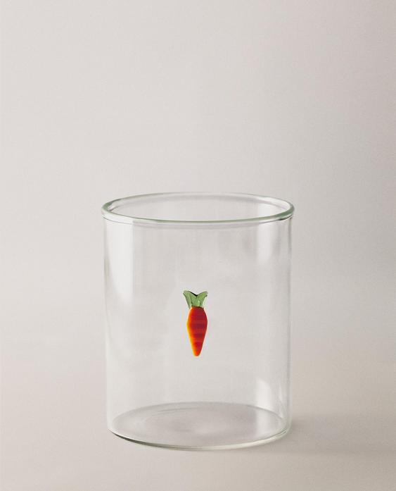 CARROT BOROSILICATE TUMBLER