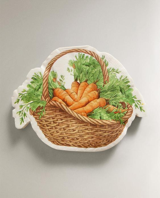 PACK OF CARROT PAPER NAPKINS (PACK OF 20)