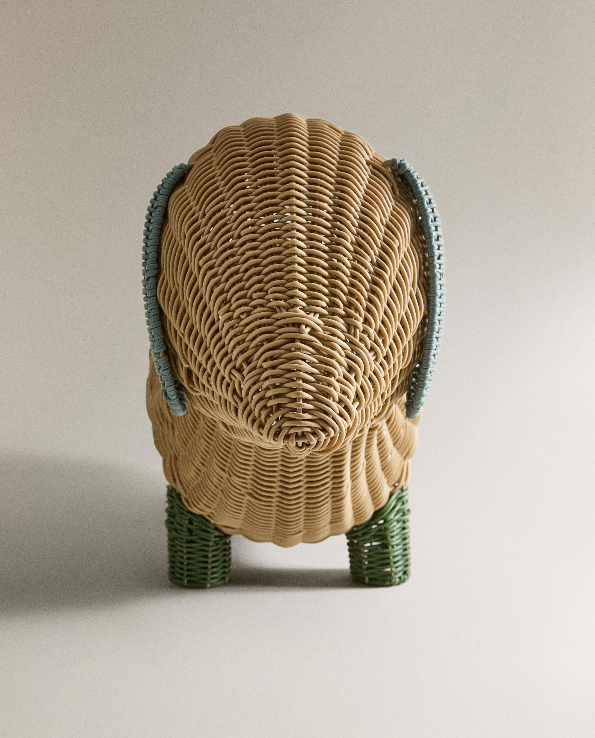 新品Vitaras Gedvilas /Wicker Bascketリトアニア製 Mid Century Shanghai Handicrafts Woven Wicker Rattan Bird