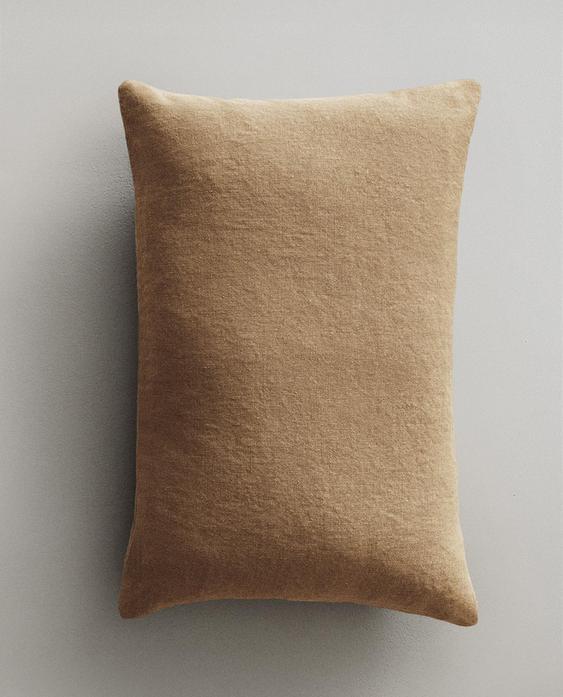 HOUSSE DE COUSSIN LIN EFFET DÉLAVÉ