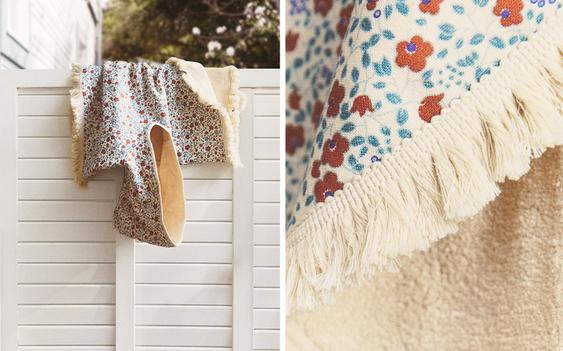 STRANDPONCHO MET BLOEMEN VOOR KIDS