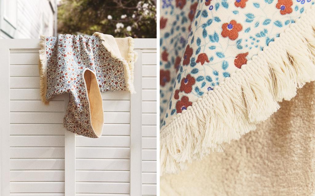 KIDS' FLORAL BEACH PONCHO