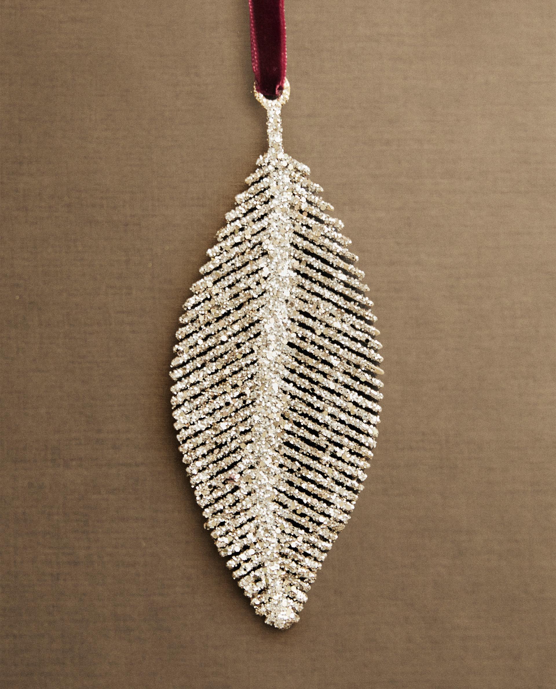 グリッターリーフ クリスマスツリーオーナメント | Zara Home 日本/Japan