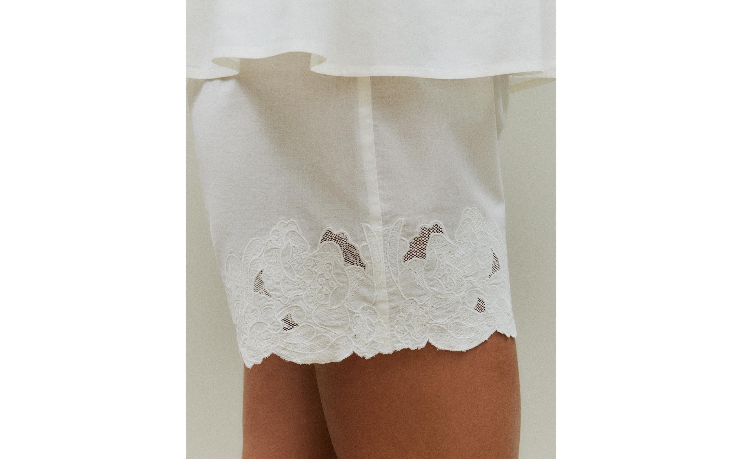 【新品】MEDI LACE EMBROIDERY SHORT PANTS MEDI LACE EMBROIDERY SHORT PANTS