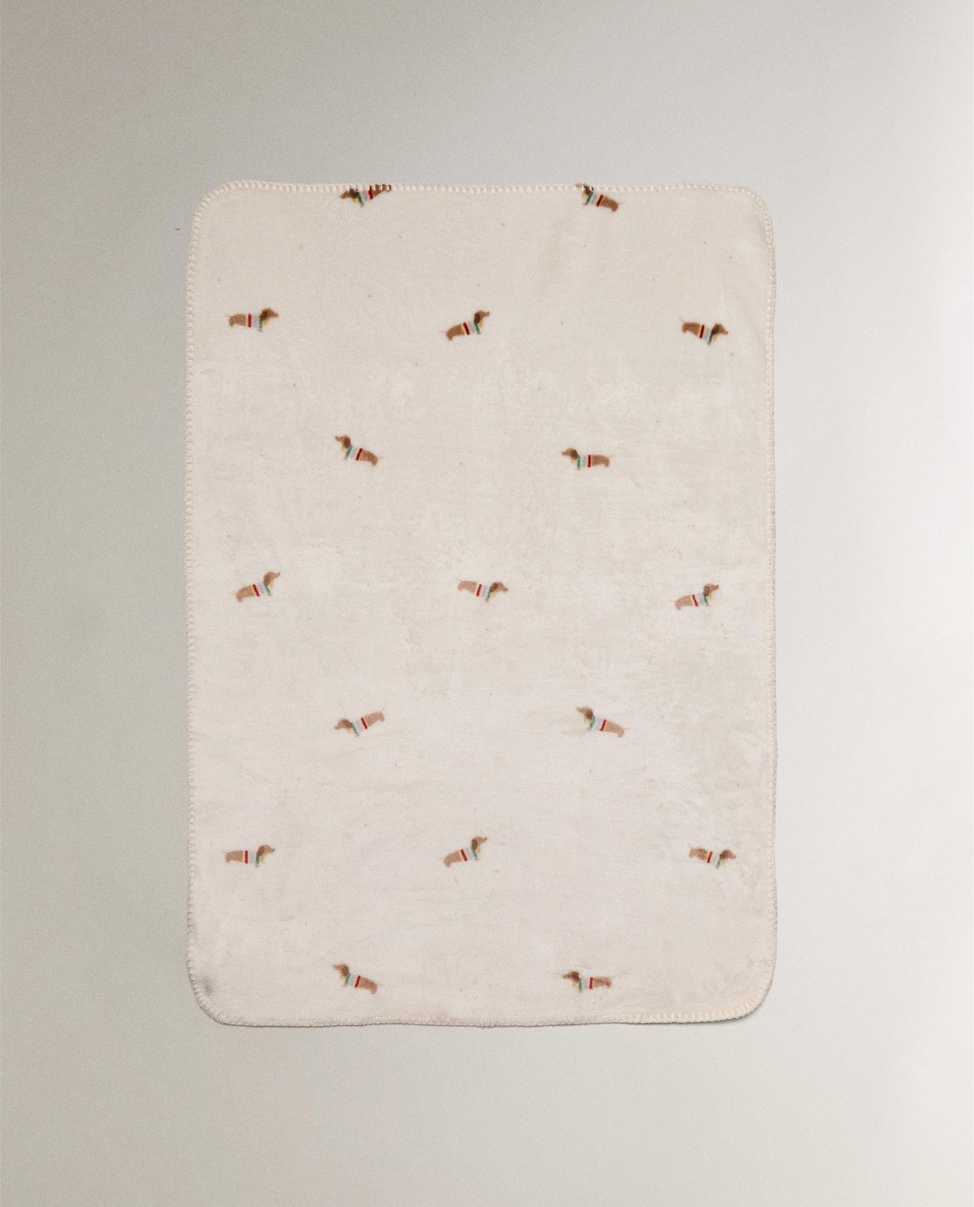 FLEECE DACHSHUND DOG BABY BLANKET FLEECE DACHSHUND DOG BABY BLANKET