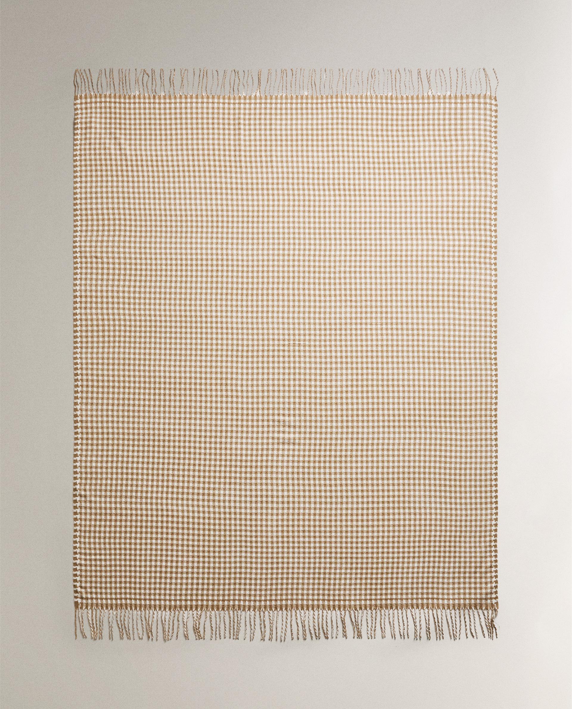フリンジ チェック柄 ブランケット | Zara Home 日本/Japan フリンジ チェック柄 ブランケット | Zara Home 日本/Japan