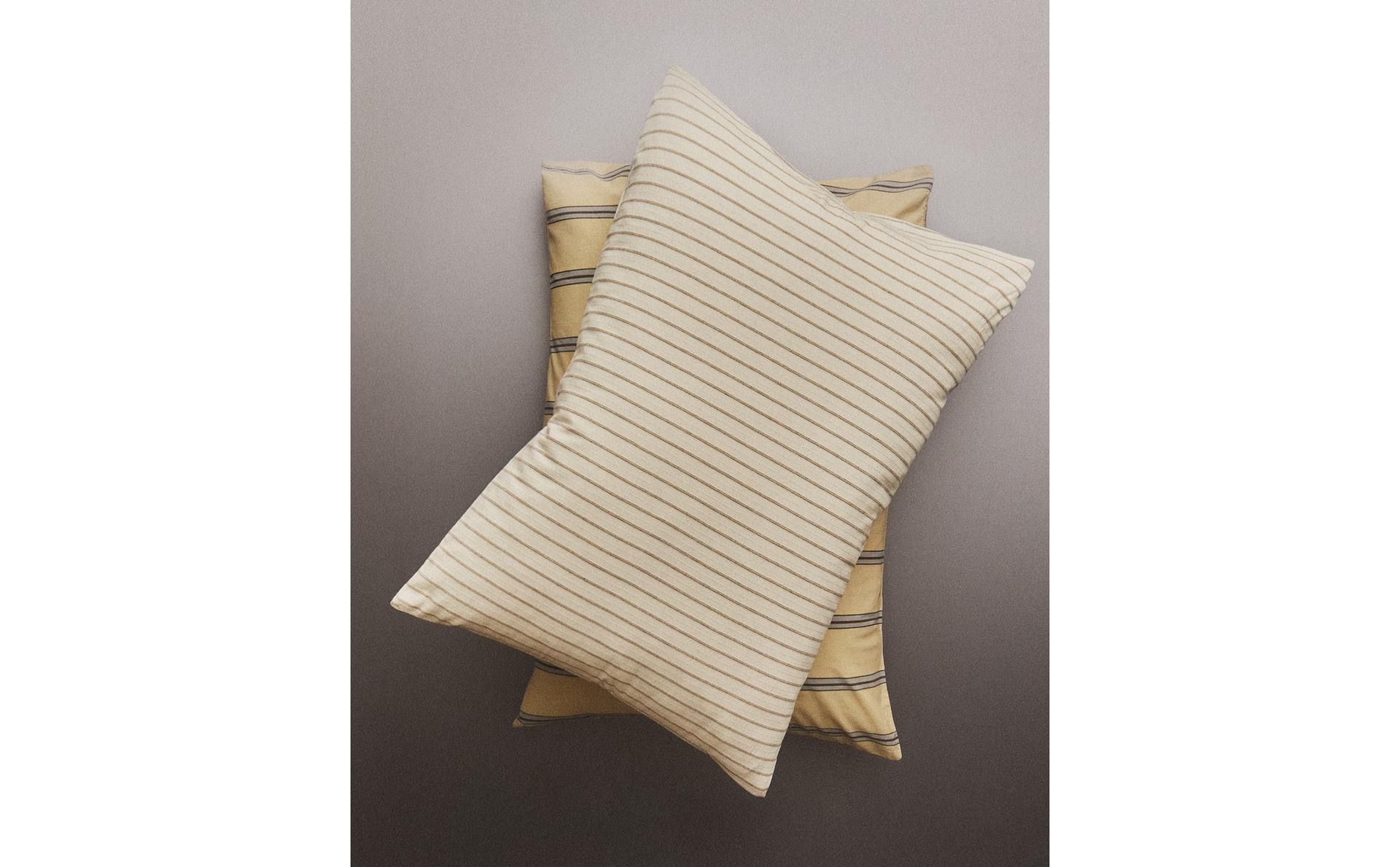 FUNDA ALMOHADA ALGODÓN ARRUGADO RAYAS