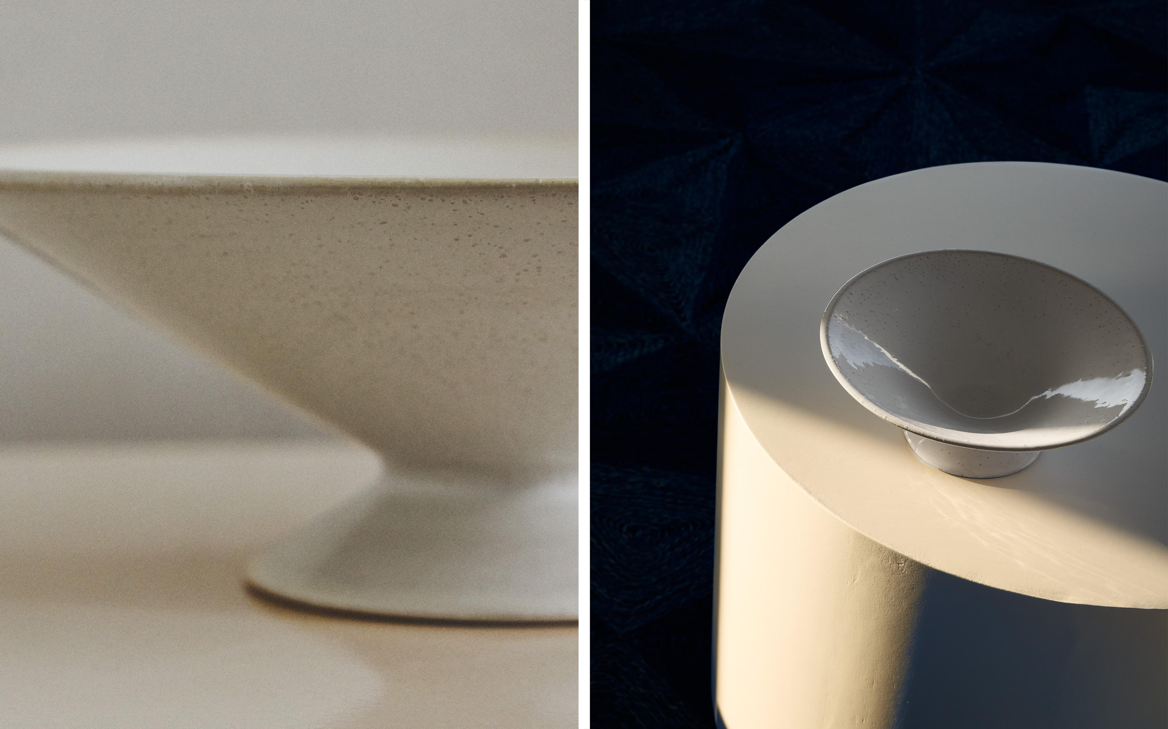 DECORATIVE WHITE CERAMIC BOWL product thumbnail 8