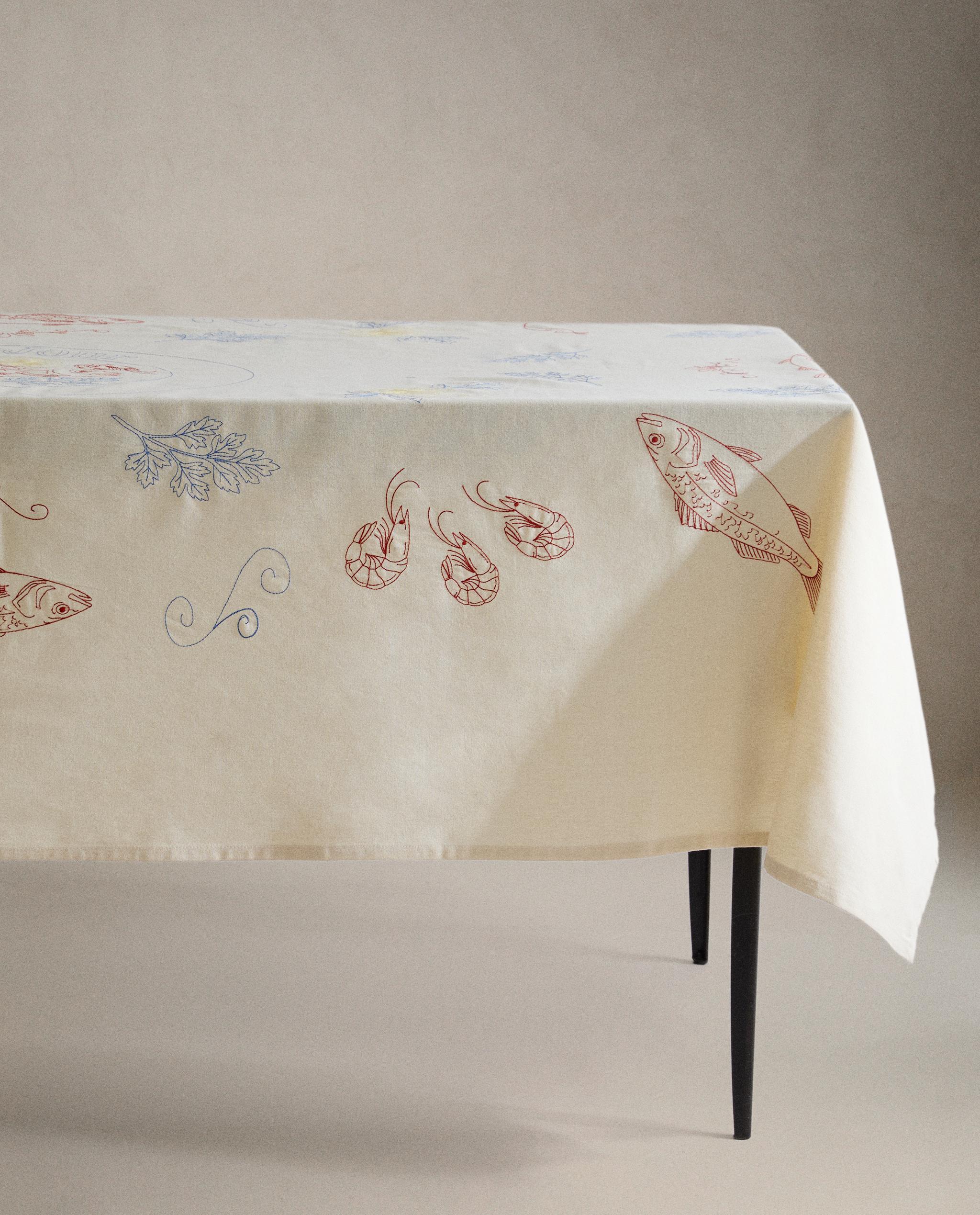 FISH PRINT COTTON TABLECLOTH product thumbnail 7