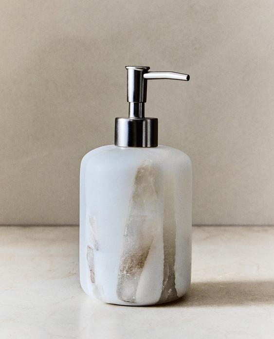 ALABASTER RESIN SOAP DISPENSER