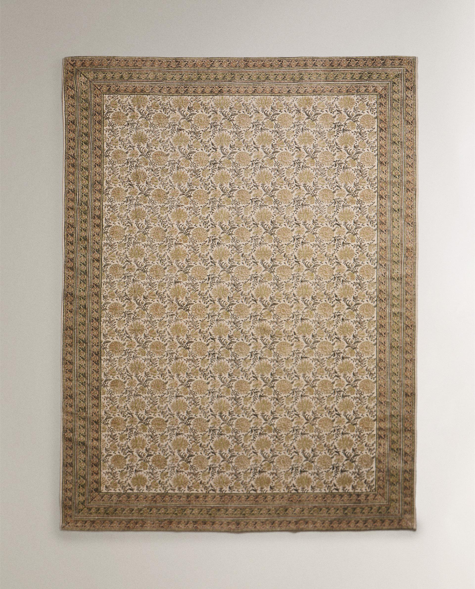 フローラルプリント コットンラグ | Zara Home 日本/Japan