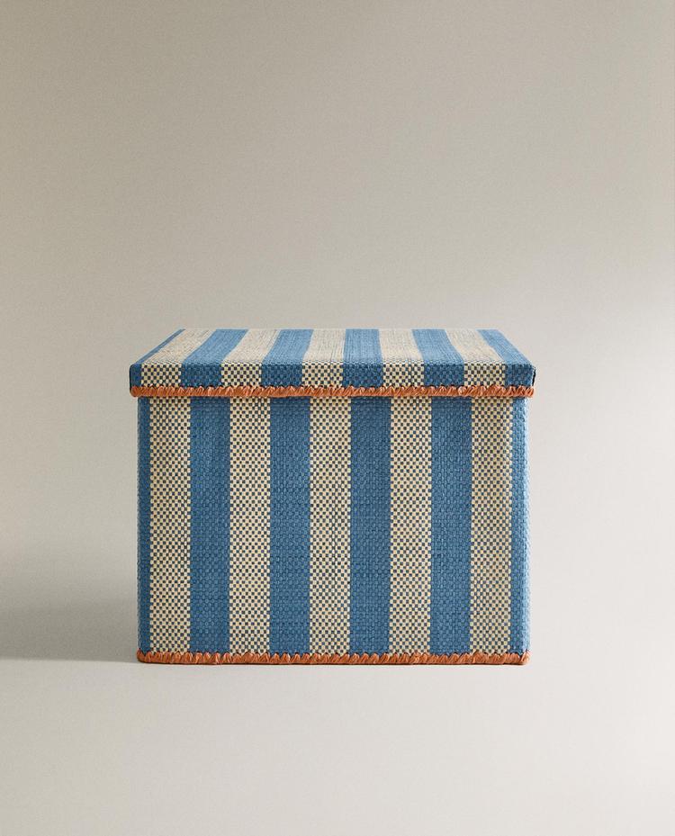 KIDS' COLLAPSIBLE STRIPED BASKET KIDS' COLLAPSIBLE STRIPED BASKET