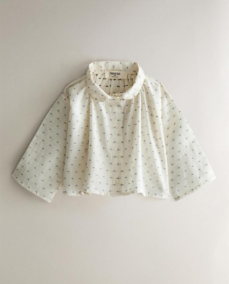 DOTTED MESH BABY SHIRT