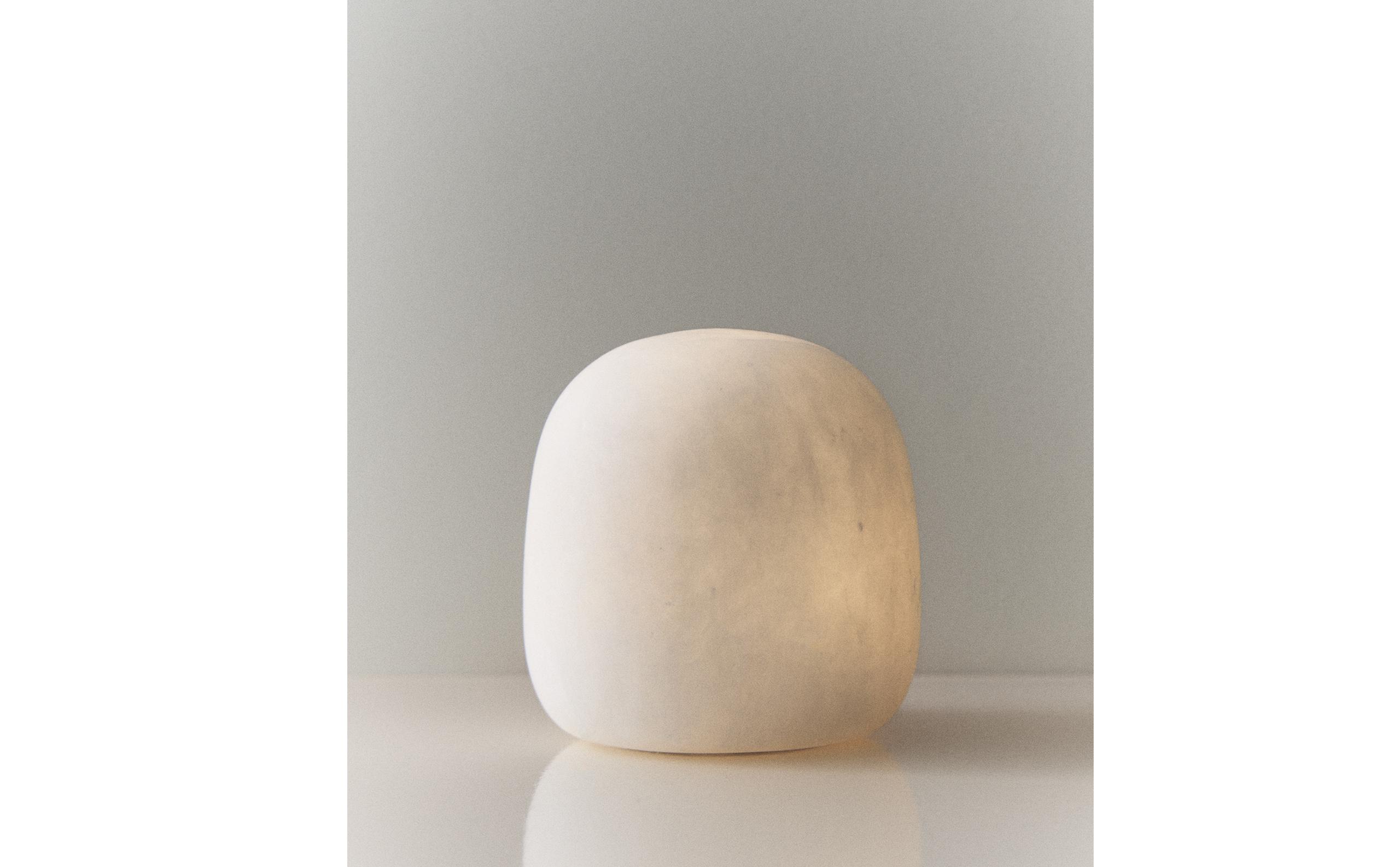 SEMI-OVAL ALABASTER TABLE LAMP product thumbnail 5