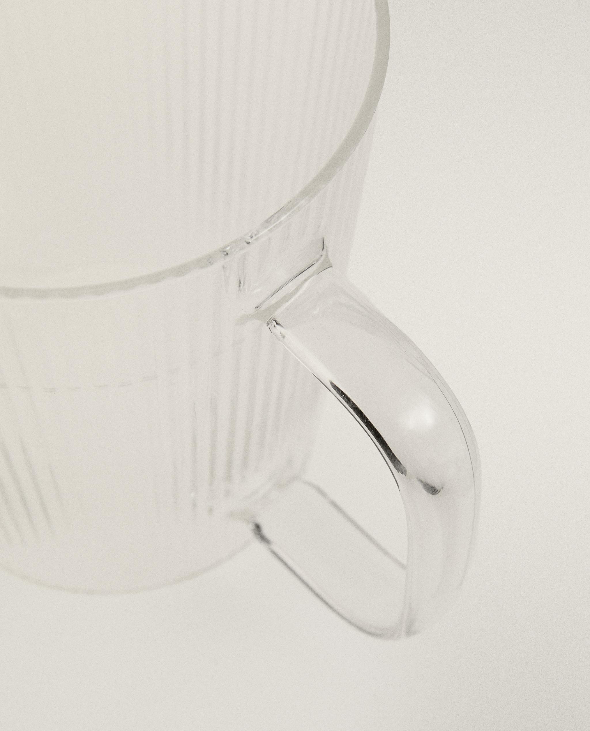 BOROSILICATE GLASS MUG WITH LINES product thumbnail 7