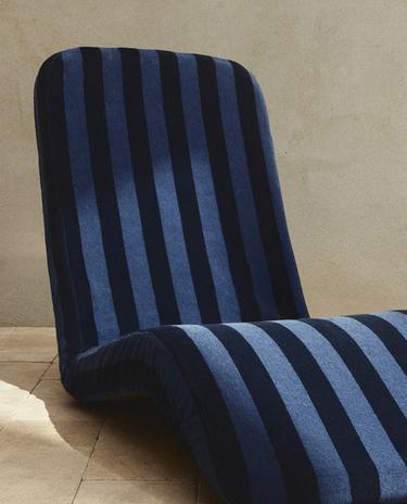 STRIPED BEACH LOUNGER COVER