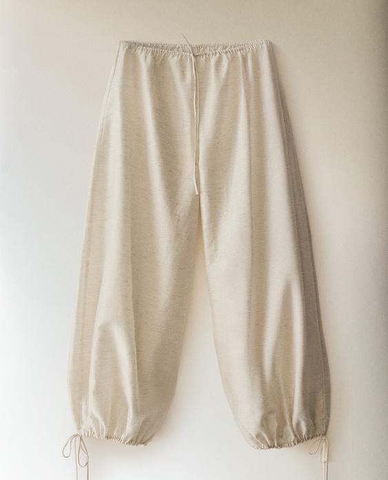 CALÇA ESTILO BOMBACHA DE LINHO