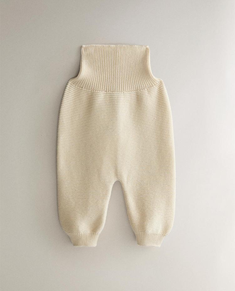 KNIT BABY FOOTED LEGGINGS