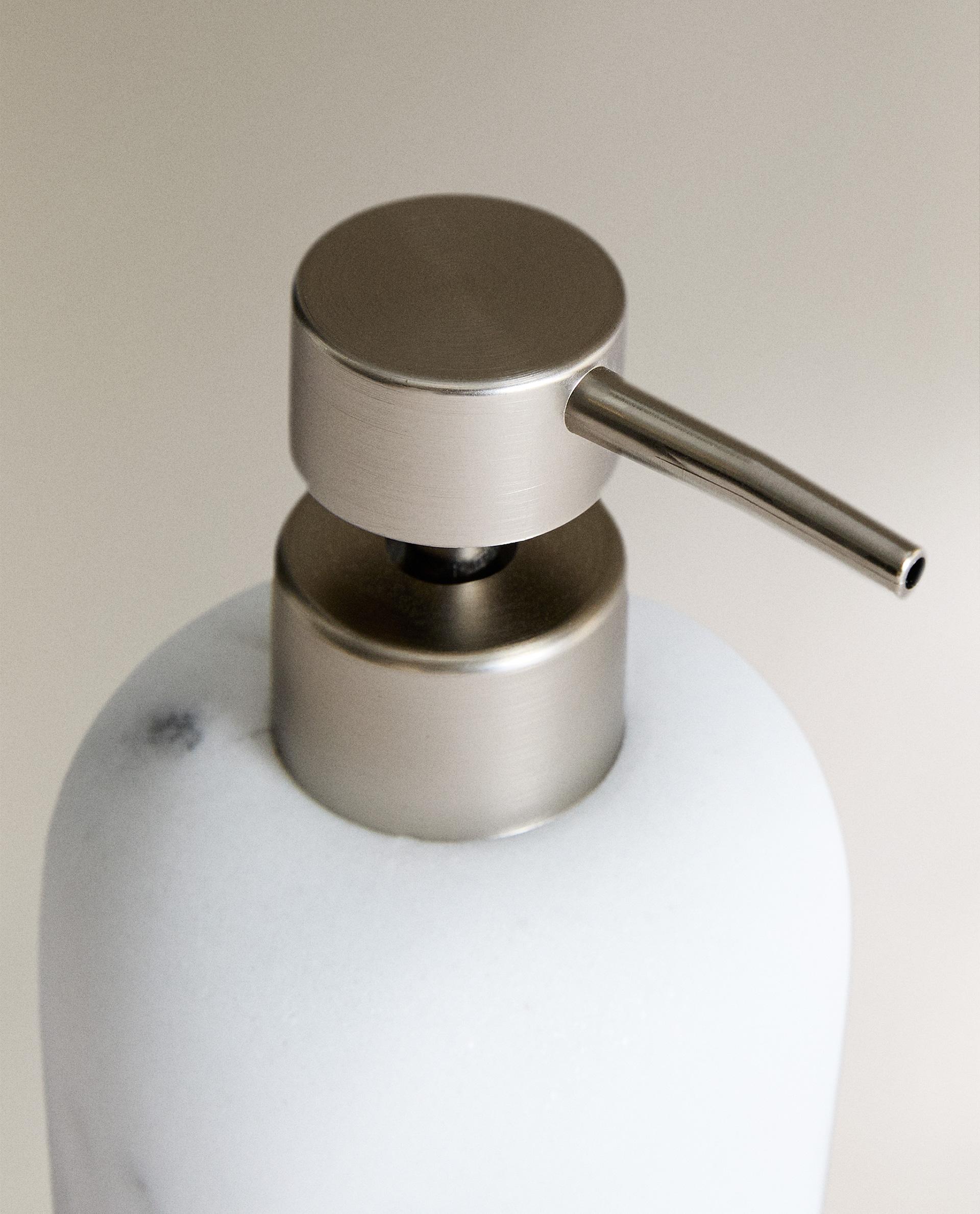 MARBLE-EFFECT BATHROOM SOAP DISPENSER