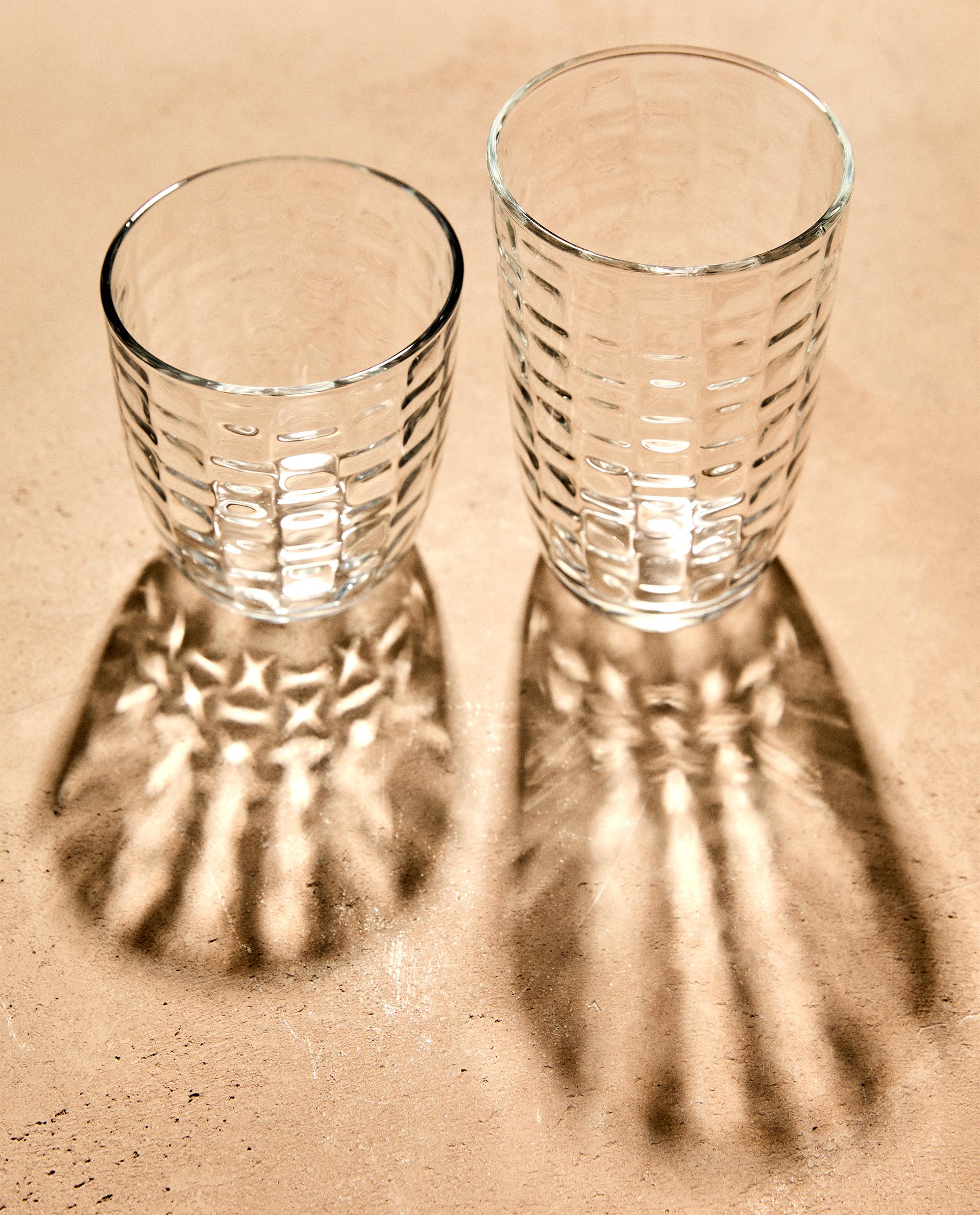 OK-[VASO REFRESCO VIDRIO RELIEVE INTERIOR CAVOUR]L6-