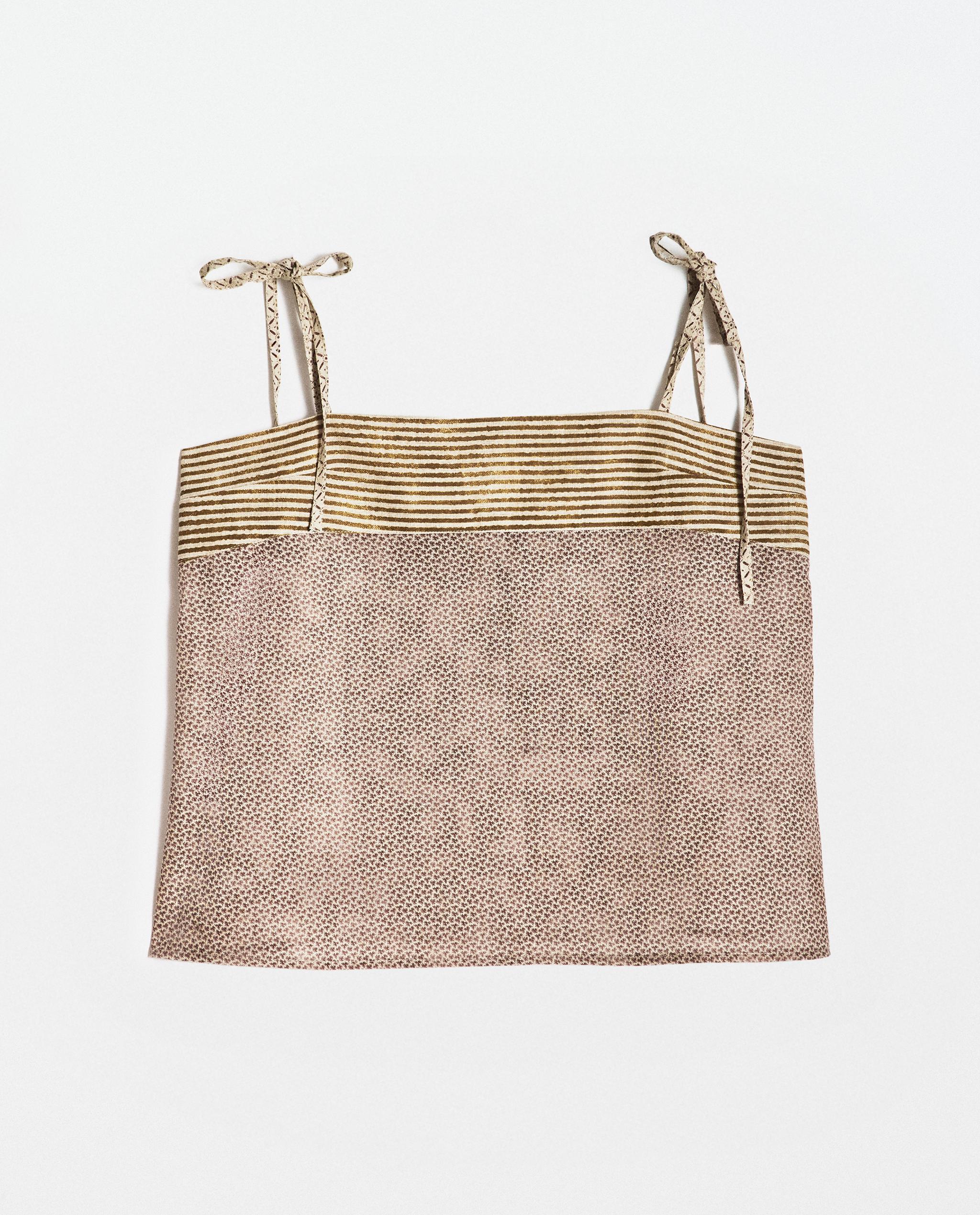 TOP WITH CONTRAST PRINT | KATHARINE POLE product thumbnail 8
