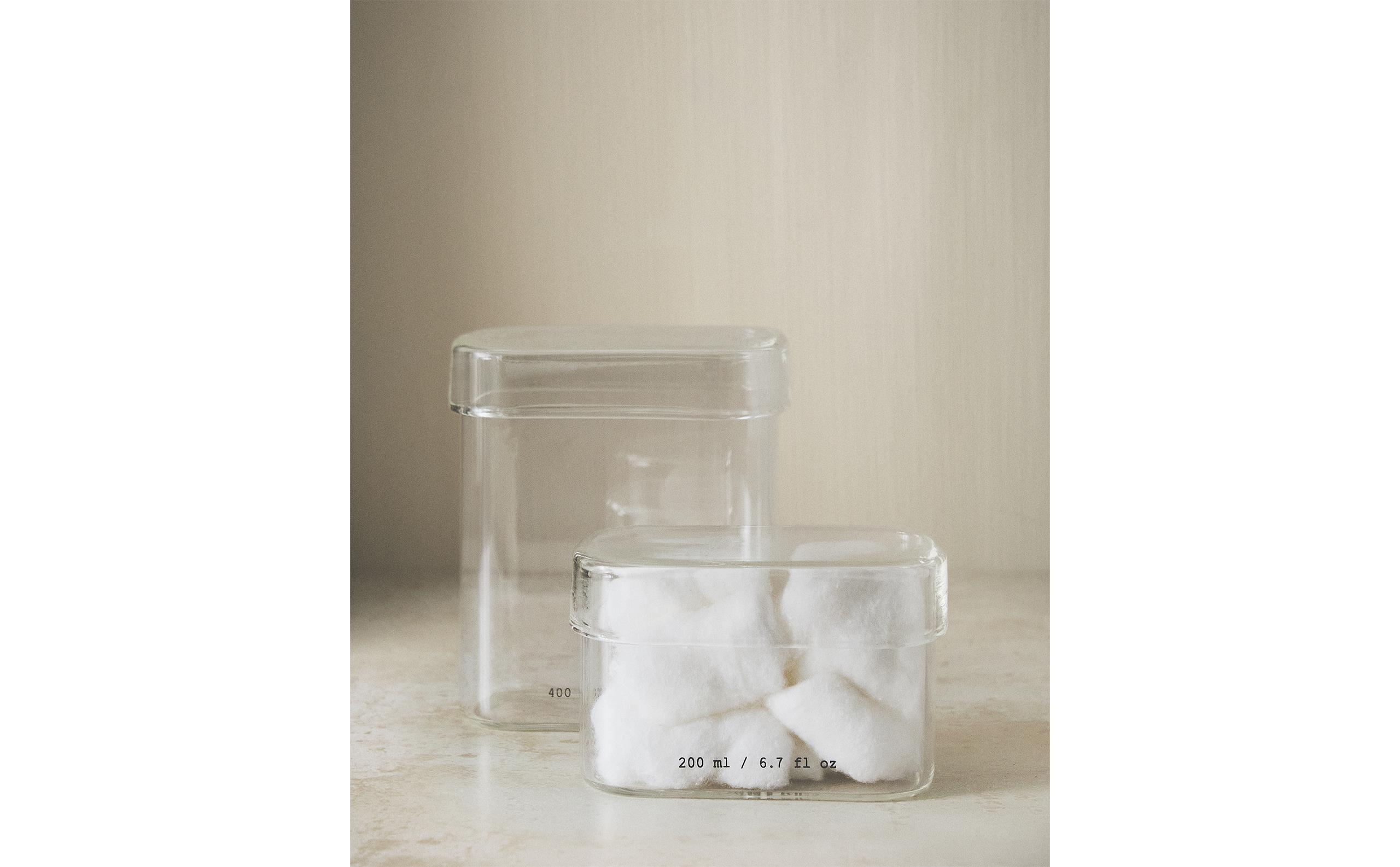 BOROSILICATE GLASS BATHROOM ORGANIZER JAR | Zara Home United