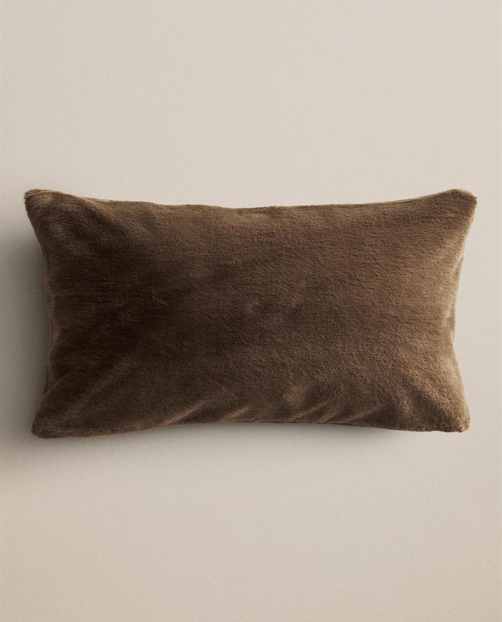 Zara Home Düz qısa xəz yastıq örtüyü