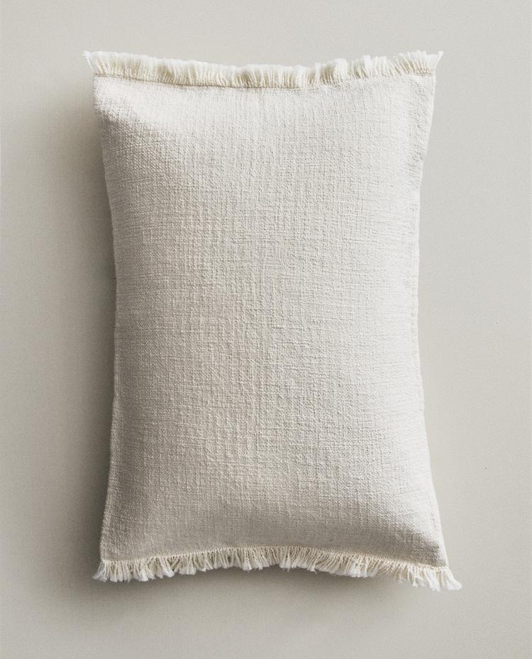 FRINGED CUSHION COVER