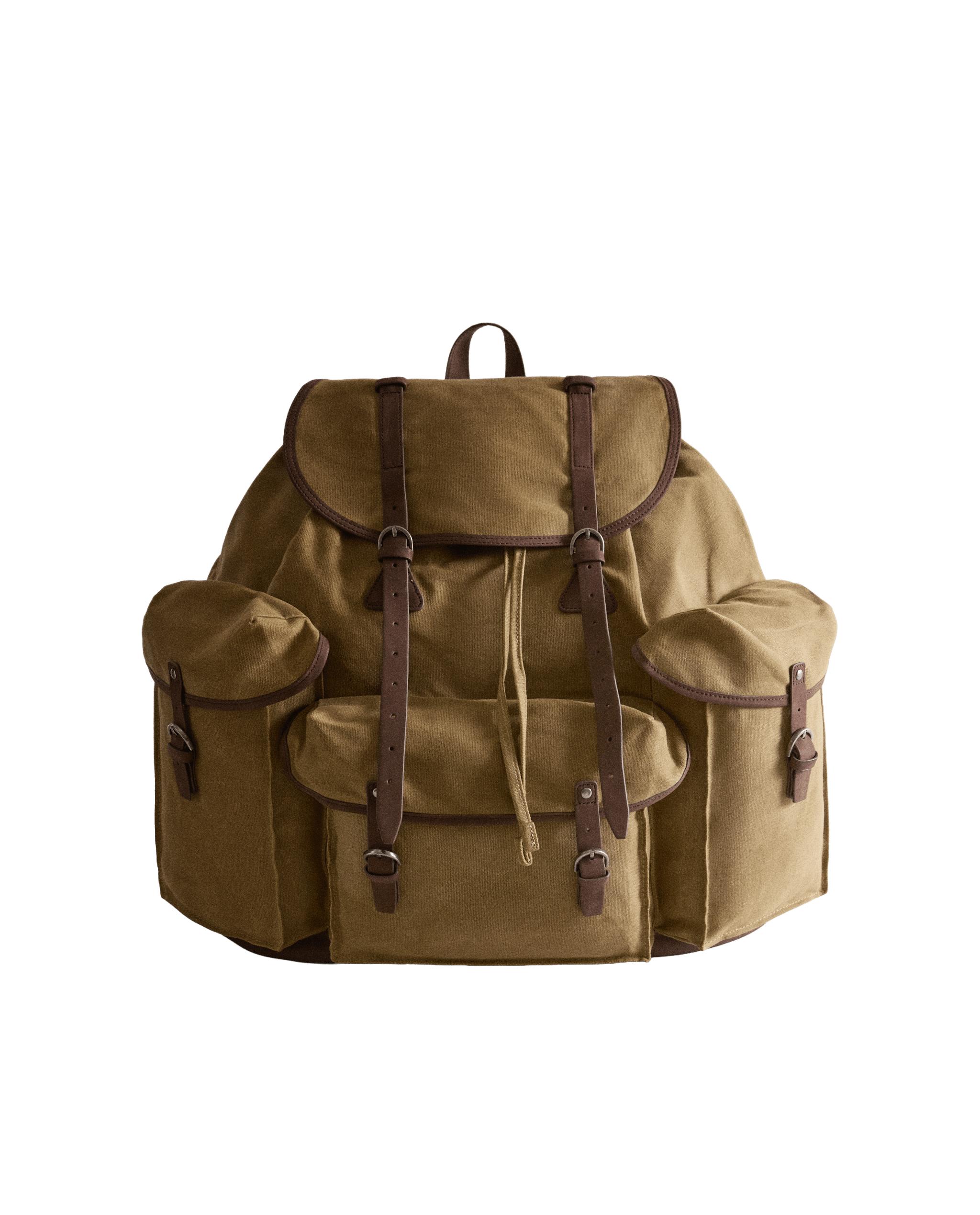 COTTON AND LEATHER BACKPACK product thumbnail 8