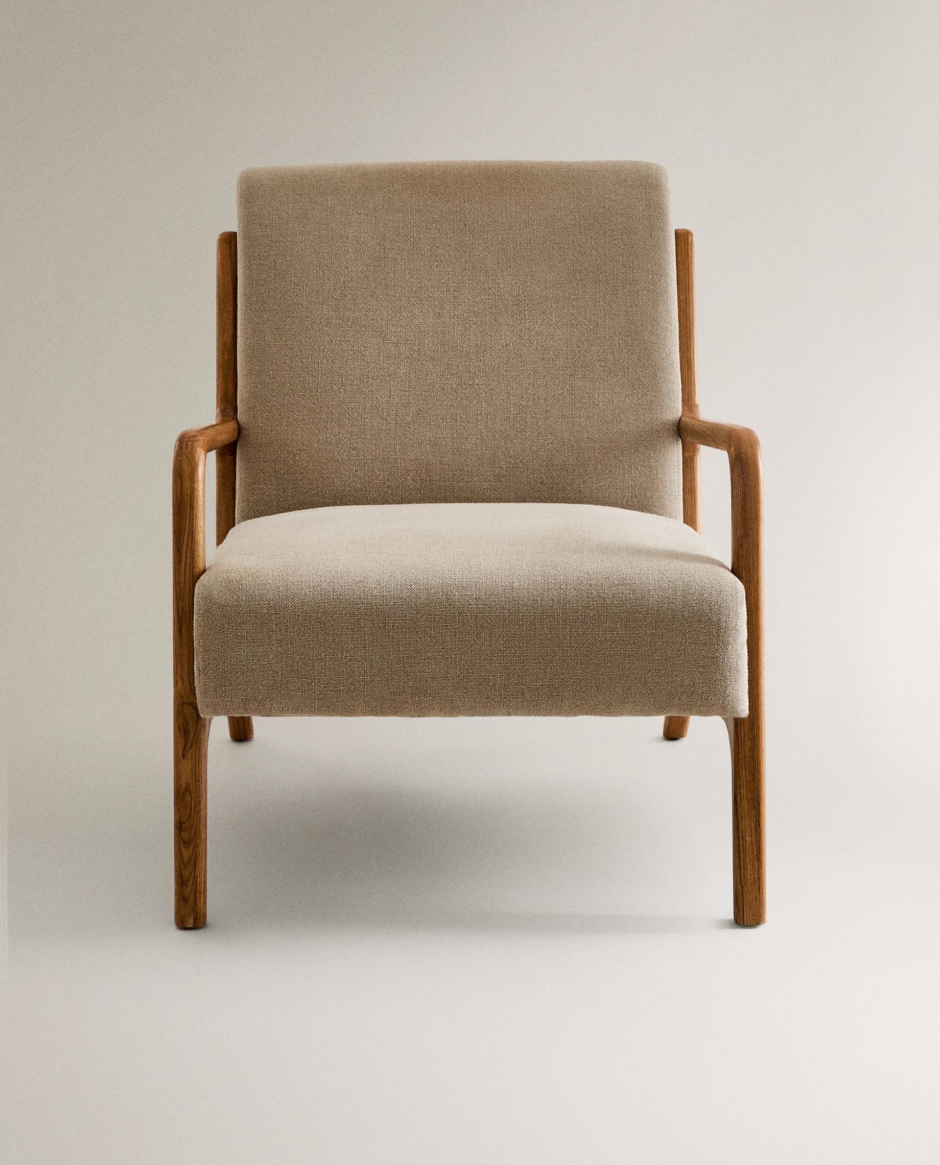 FAUTEUIL BOIS FRÊNE LIN