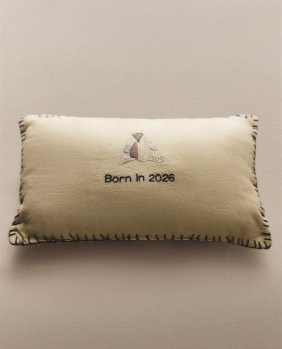 LINEN RABBIT BABY CUSHION