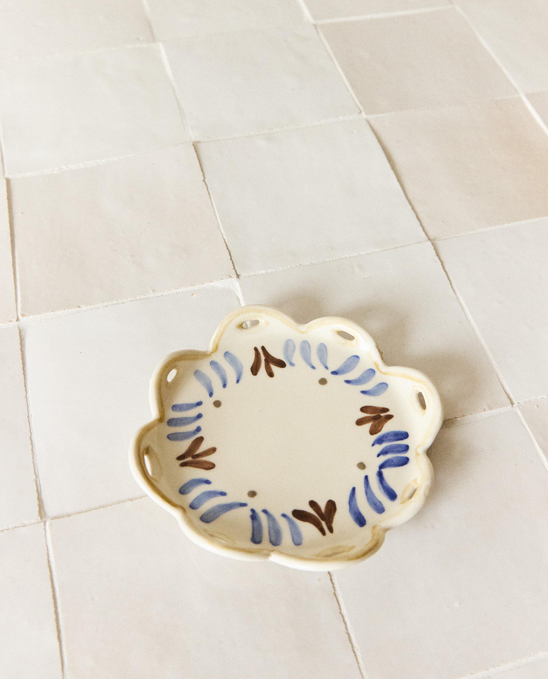FLORAL CERAMIC SIDE PLATE
