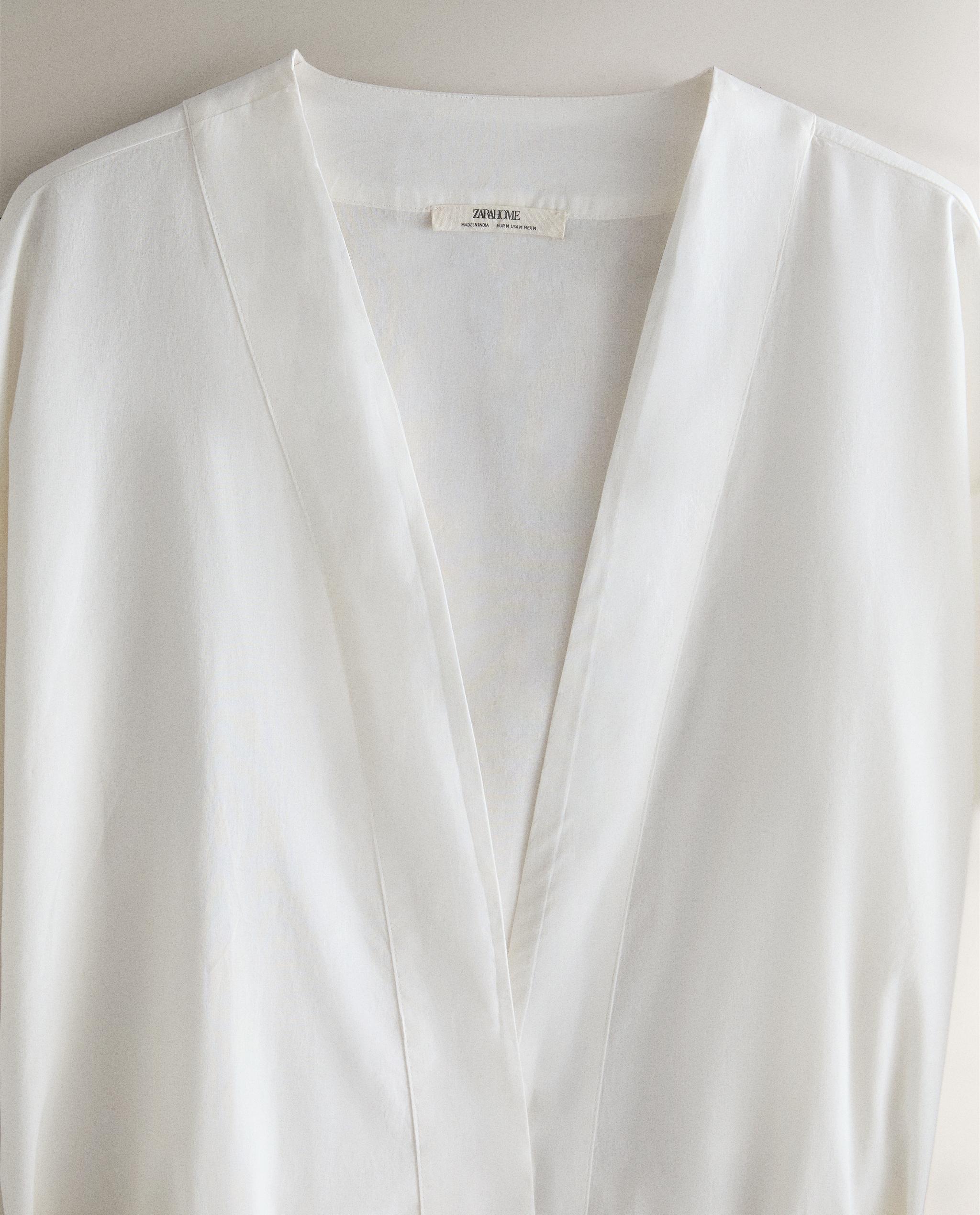 COTTON DRESSING GOWN WITH EMBROIDERY product thumbnail 6