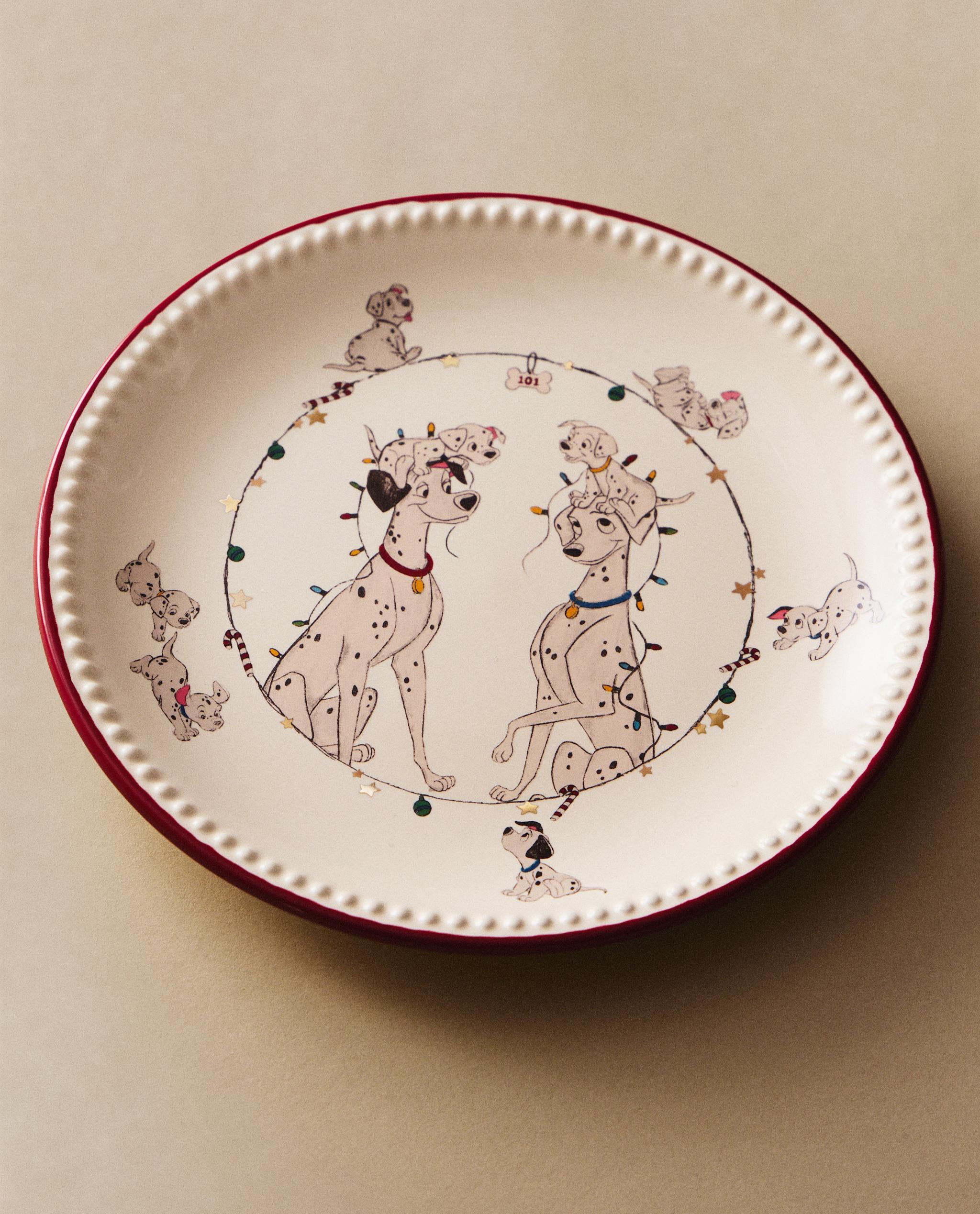 PLATO POSTRE GRES NAVIDAD 101 DÁLMATAS ©DISNEY | Zara Home España