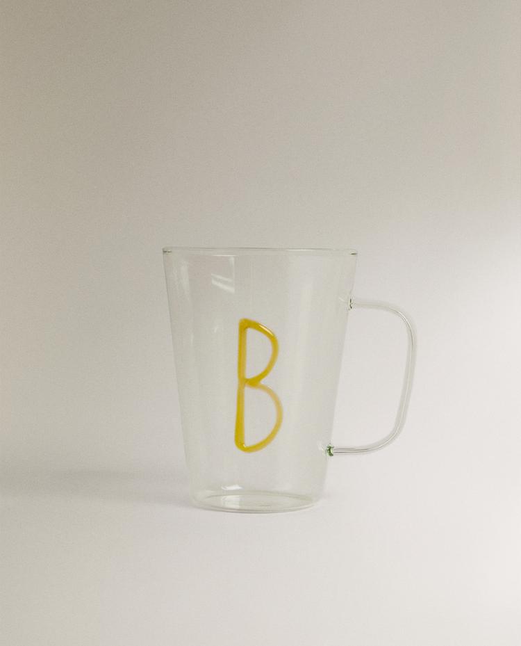 BOROSILICATE MUG WITH INITIAL B