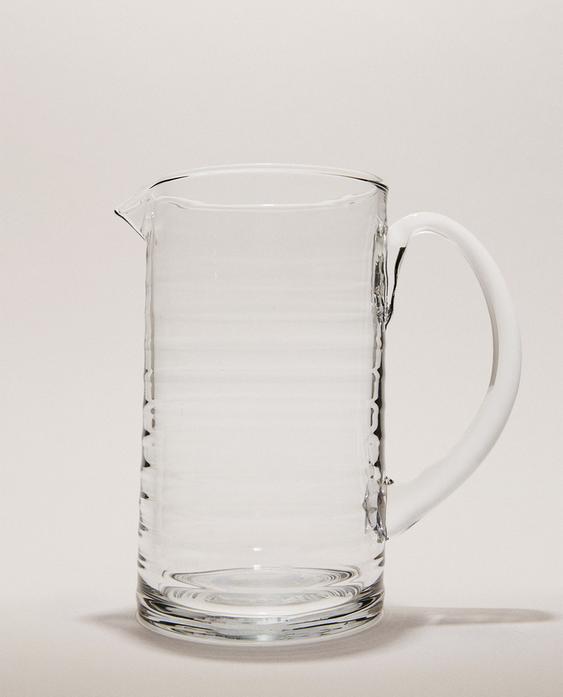 СКЛЯНИЙ ГЛЕК ІЗ РЕЛЬЄФНИМИ ЛІНІЯМИ