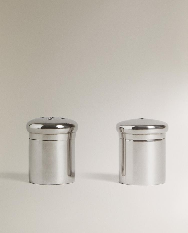 MINI STEEL SALT AND PEPPER SHAKER SET