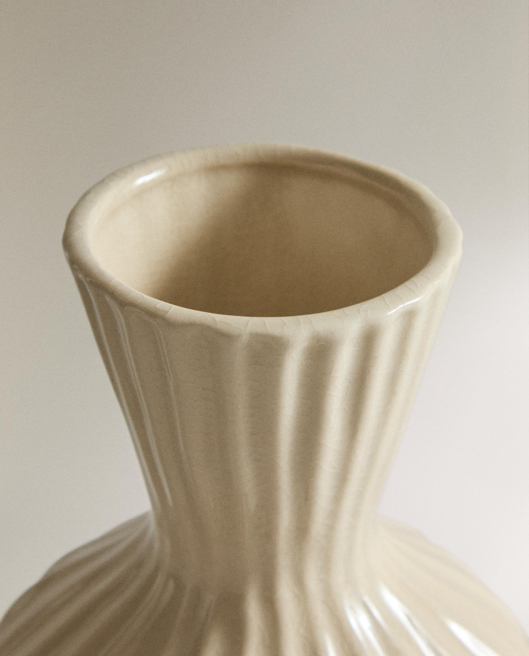 SMALL ENAMELLED STRIPED CERAMIC VASE product thumbnail 5