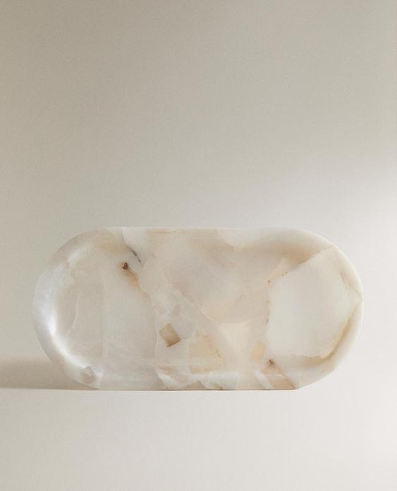 ALABASTER RESIN BATHROOM TRAY