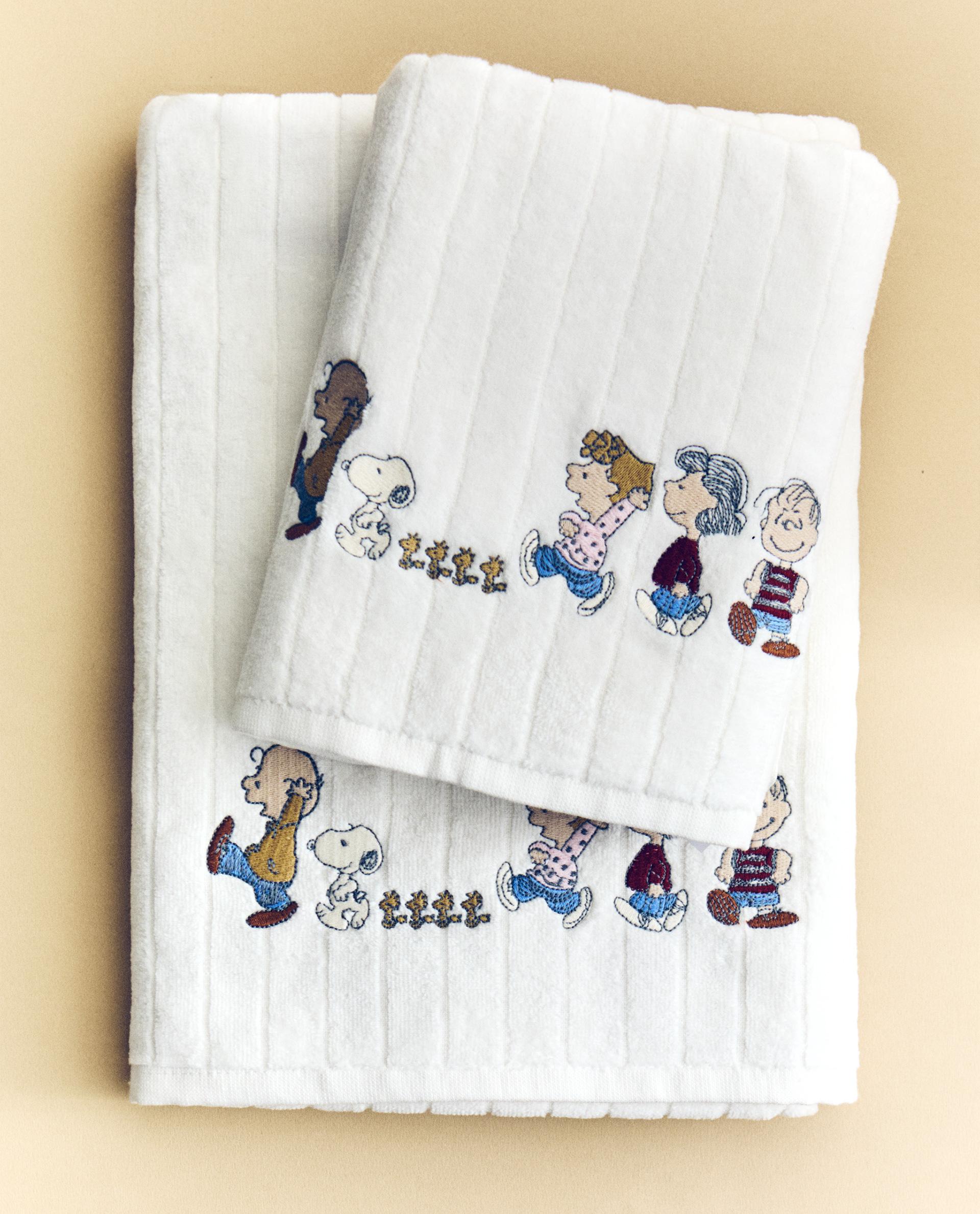PEANUTS バスタオル 日本製 ホワイト 4枚セット 【公式通販】