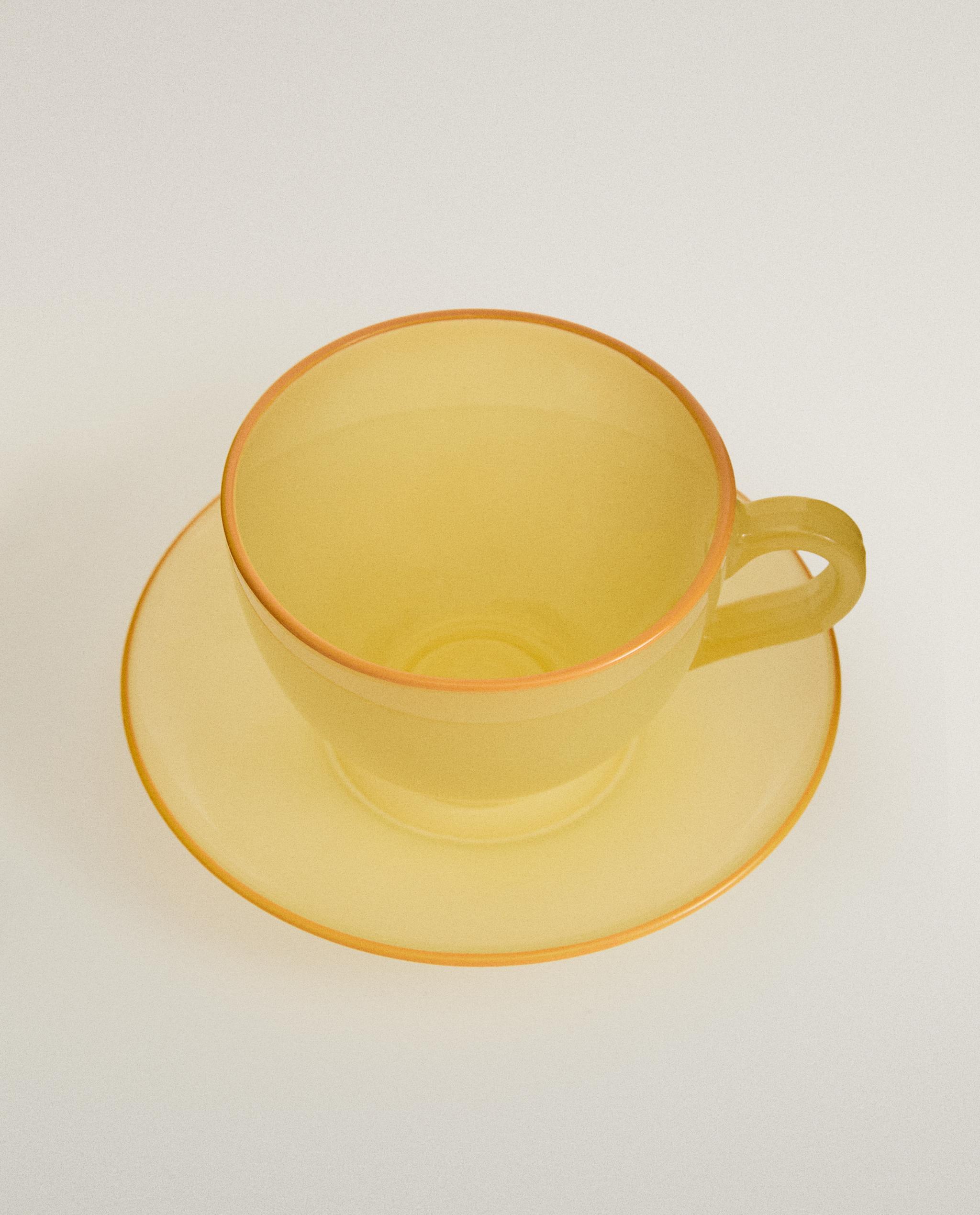GLASS COFFEE CUP AND SAUCER product thumbnail 2