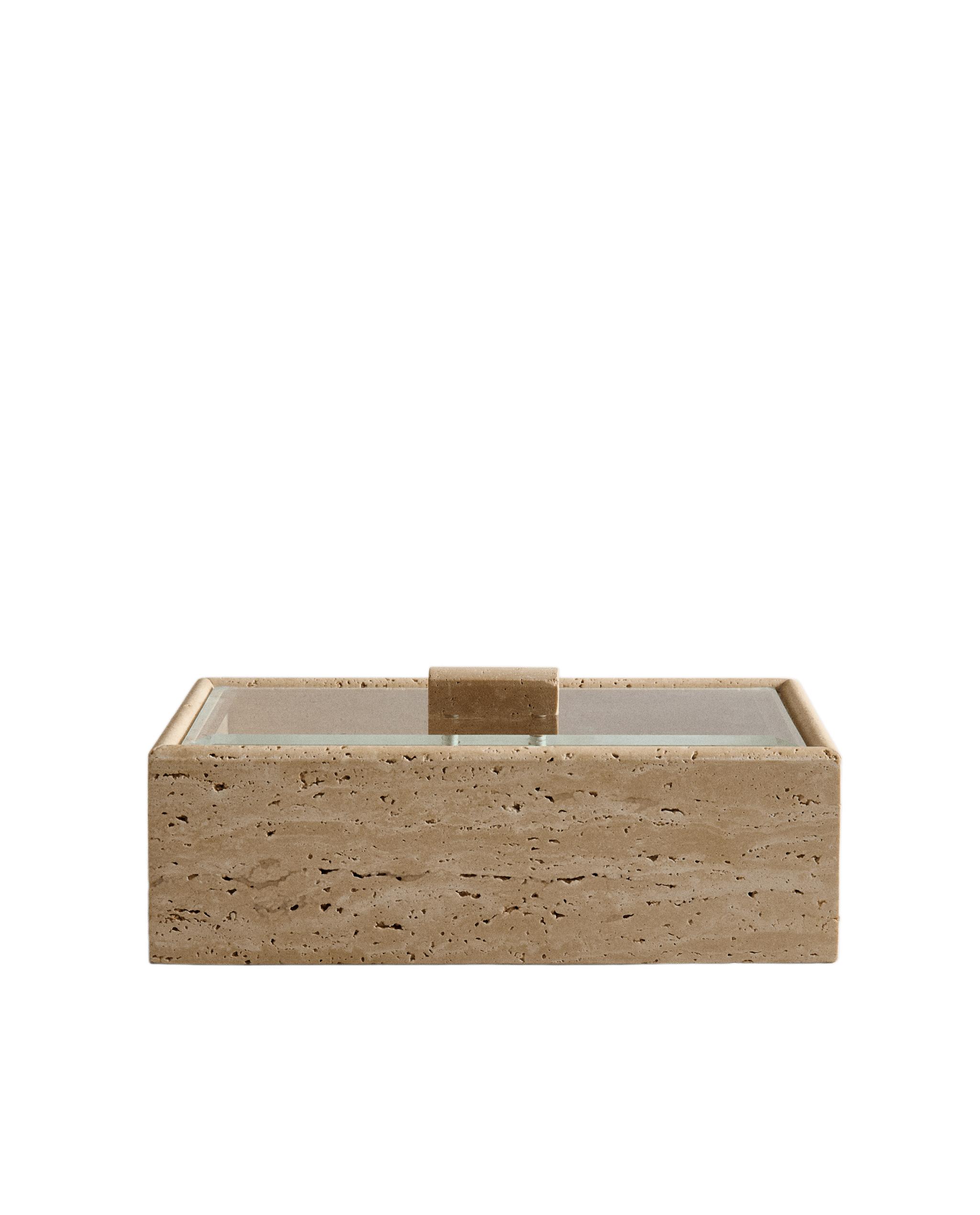 TRAVERTINE AND GLASS BOX product thumbnail 3
