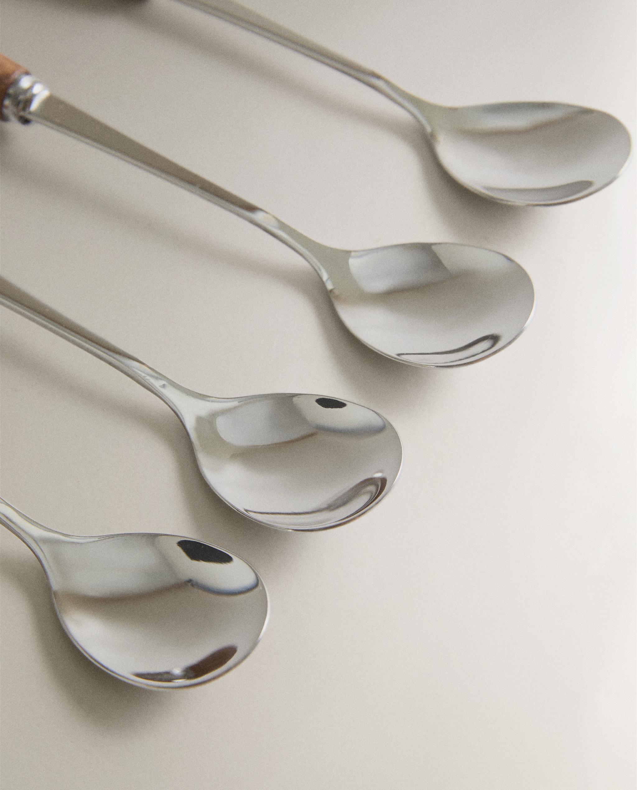 PACK OF WOODEN DESSERT SPOONS (PACK OF 4) product thumbnail 4