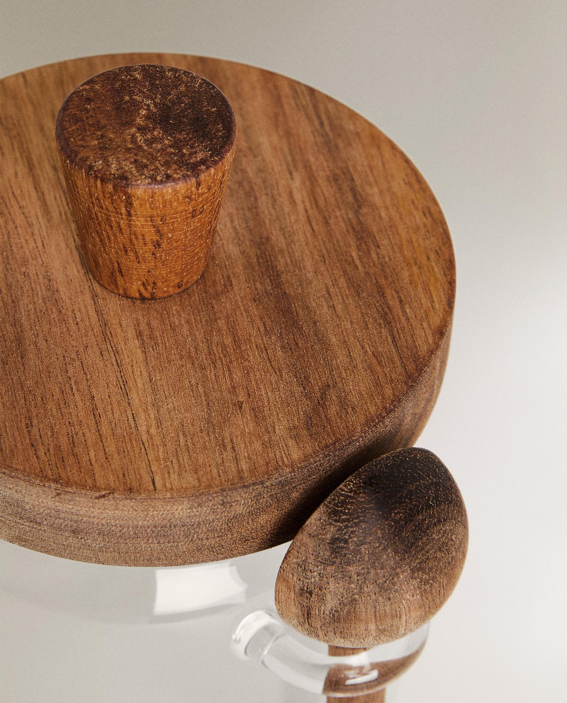 BOROSILICATE GLASS AND WOOD SUGAR BOWL product thumbnail 6