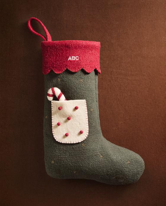 CHILDREN’S CHRISTMAS FELT STOCKING DECORATION